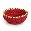 Recycled Sari Material Round Basket - PROK110 - Uneeka