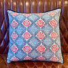 Red & Blue Geometric Print Scatter Cushion - SCATTER CUSHION - GEOMETRIC - Uneeka
