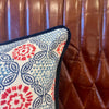Red & Blue Geometric Print Scatter Cushion - SCATTER CUSHION - GEOMETRIC - Uneeka