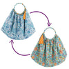Reversible Block Print Tassel Bag - BAGPACK01 - TURQUOISE BAG0284 - Uneeka