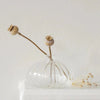 Ribbed Short Clear Glass Vase - B21250 - Uneeka