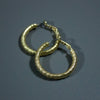 Ridged Texture Hoop Earrings - CE - 4371 - MG - Uneeka