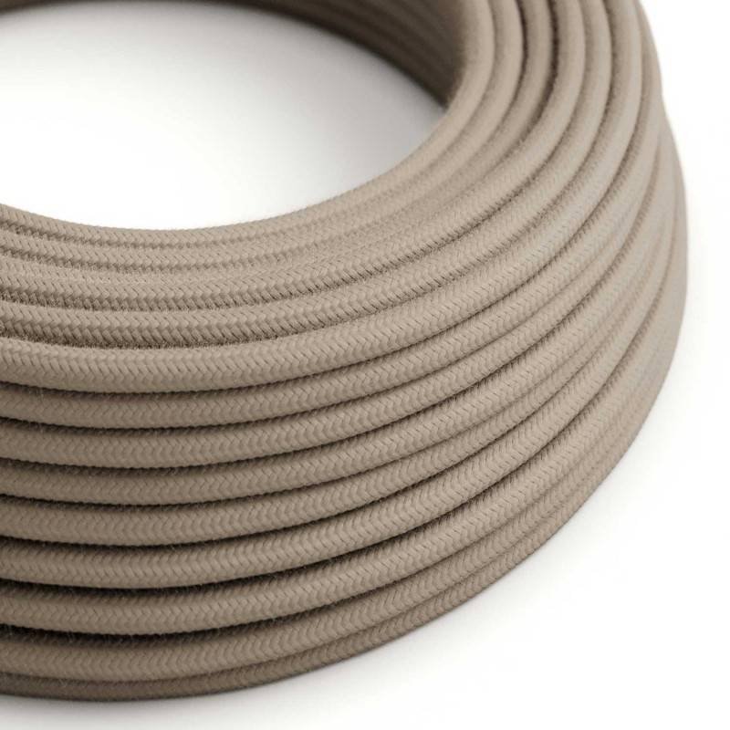 Round 3 Core Electric Cable Covered by Cotton in Dove - XZ3RC43 - Uneeka