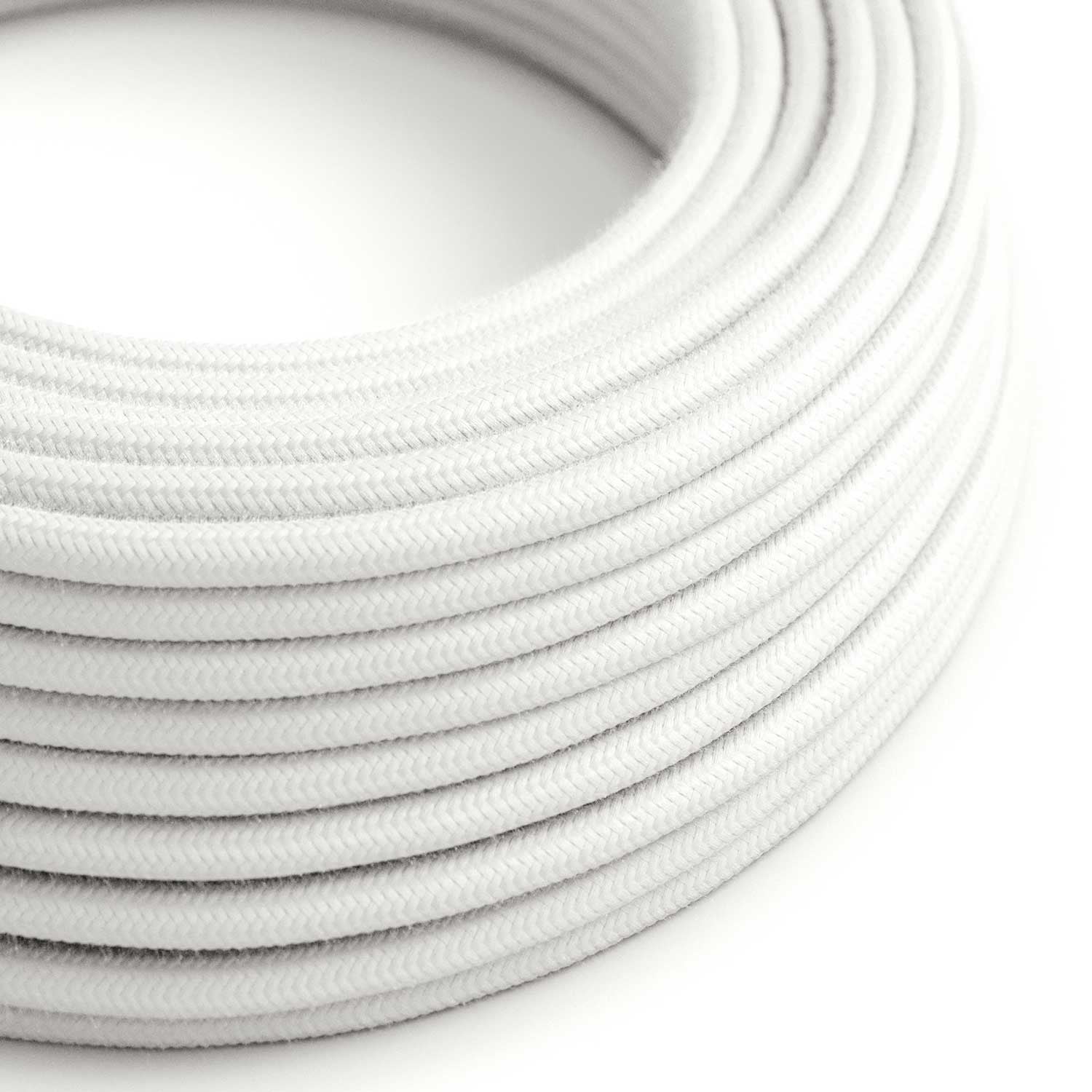 Round 3 Core Electric Cable Covered with Cotton in White - XZ3RC01 - Uneeka