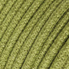 Round 3 Core Electric Cable Covered with Jute Fabric in Hay Green - XZ3RN23 - Uneeka