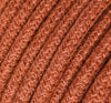 Round 3 Core Electric Cable Covered with Jute Fabric in Orange Clay - XZ3RN27 - Uneeka