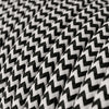 Round 3 Core Electrical Cable Covered with Rayon in Black Zigzag - XZ3RZ04 - Uneeka