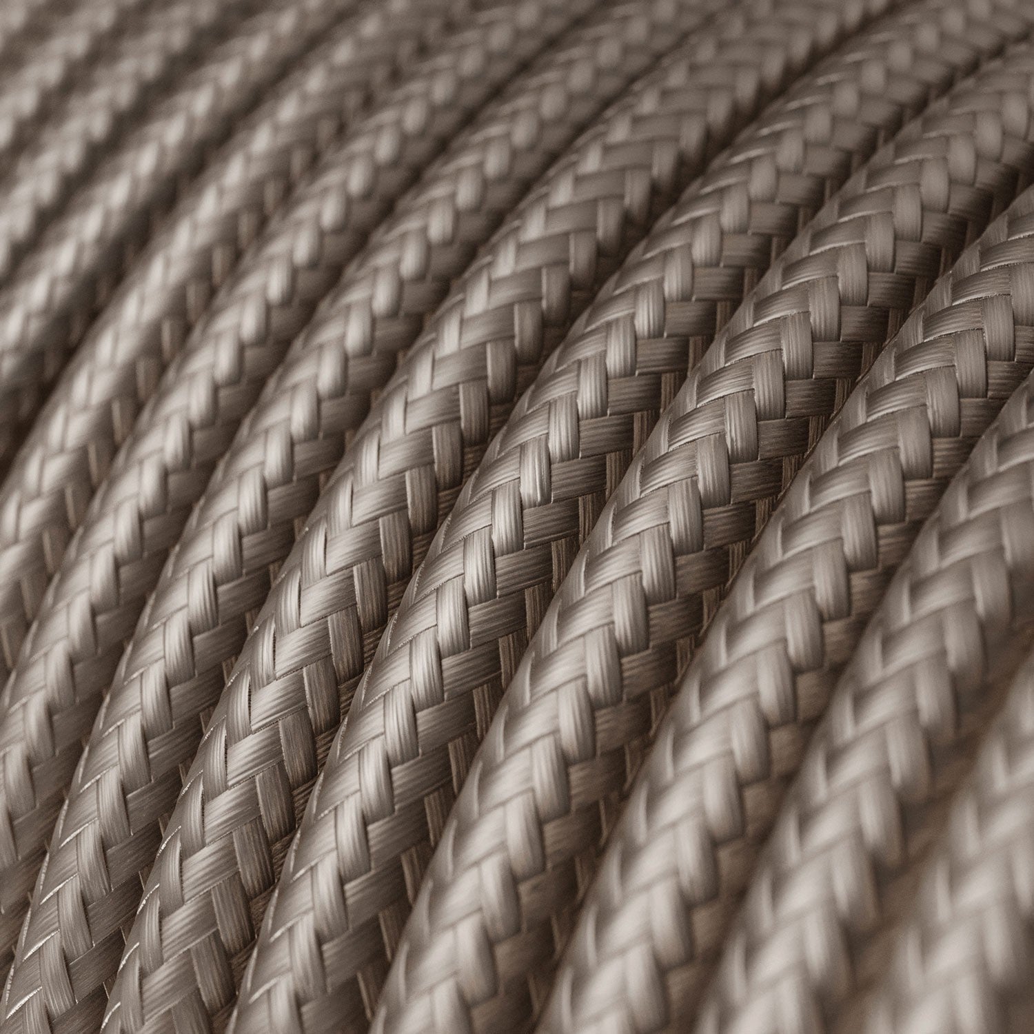 Round 3 Core Electrical Cable Covered with Rayon in Champagne - XZ3RM27 - Uneeka