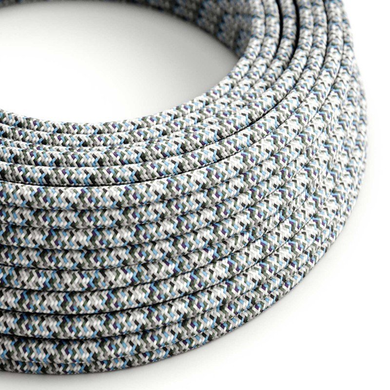 Round 3 Core Electrical Cable Covered with Rayon in Pixel Ice* - XZ2RX04 - Uneeka