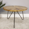 Round Mango Wood Coffee Table - 5862 - Uneeka