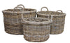 Round Rattan Basket with Ear Handles - HCP236 - S - Uneeka