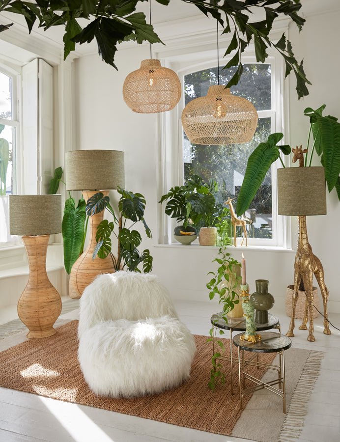 Round Rattan Hanging Lamp - 2960430 - Uneeka