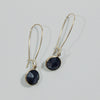 Round Semi Stone with Hoop Earrings in Gold - CE - 16413 G NBU - Uneeka