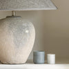 Rounded Ceramic Table Lamp with Grey Shade - YH6107 - Uneeka