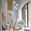 Rounded Matt Cream Iron Hanging Lamp - 2978343 - Uneeka