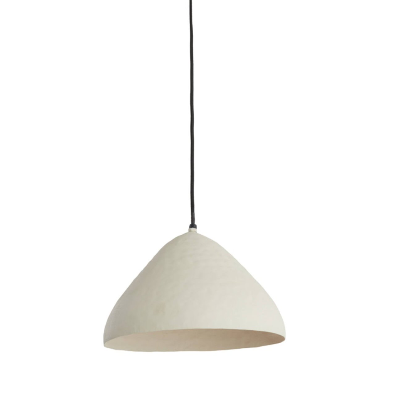 Rounded Matt Cream Iron Hanging Lamp - 2978343 - Uneeka
