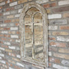 Rustic Arch Wood & Metal Wall Mirror - 4251 - Uneeka