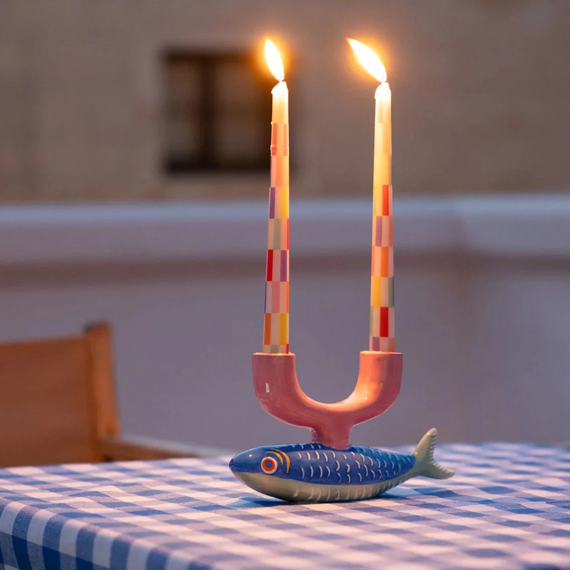 Sardine Ceramic Double Candle Stick Holder - CSHOP - HOLD - CER - FISH - Uneeka