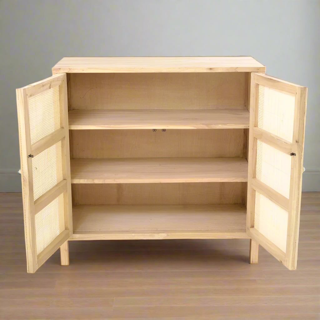 Savana Rattan Two Door Small Cabinet - HAV04 - Uneeka