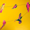 Screen Printed Tropical Birds Garland - TROPICALBIRDSGARLAND - Uneeka