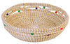Seagrass Basket With Multi Colour Wood Beads - BSK32 - Uneeka