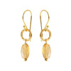 Semi - Precious Stone Gold Plated Gita Earrings - Gita Earrings Citrine - Uneeka
