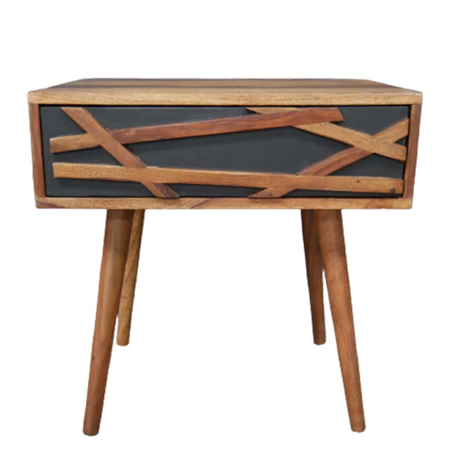 Sheesham Wood Bedside Table - 7151 - Uneeka