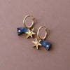 Shooting Star Gold Hoops - R1401H - Uneeka