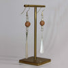 Silver Plate Petal & Wood Bead Earrings - JEMS26 - Uneeka