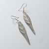 Silver Plate Shaped Leaf Earrings - JEMS25 - Uneeka