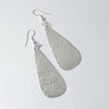 Silver Plated Long Softened Triangle Earrings - JEMS37 - Uneeka