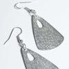 Silver Plated Rounded Triangle & Hole Earrings - JEMS66 - Uneeka