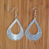 Silver Plated Teardrop Outline Earrings - JEMS55 - Uneeka