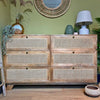 Six Drawer Rattan Front Chest Of Drawers - 9759 - Uneeka