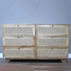 Six Drawer Rattan Front Chest Of Drawers - 9759 - Uneeka