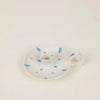 St Eval Sky Blue Brushmarks Mini Candle Holder - F01352 - Uneeka