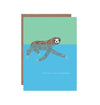 Sloth Swimming Birthday Card - HCWB169 - Uneeka