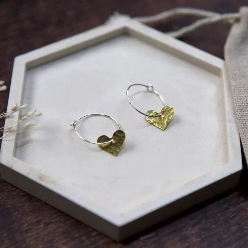 Small Assorted Shape Brass Earrings - SB004 - Uneeka