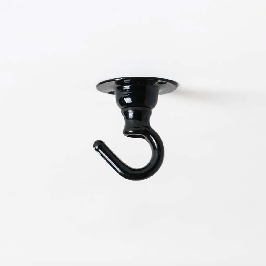 Small Brass Ceiling Hooks - HOOKSMALL.BLK - Uneeka