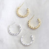 Small Hammered Hoop Earrings - 33135 - Uneeka