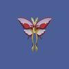 Small Lilac Comet Butterfly Cardboard Model - IMA91 - Uneeka
