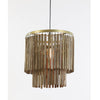 Small Modern Dark Wooden Chandelier Style Hanging Lamp - 2950464 - Uneeka