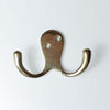 Solid Brass Double Robe Hook - 49.336D.SB.70 - Uneeka