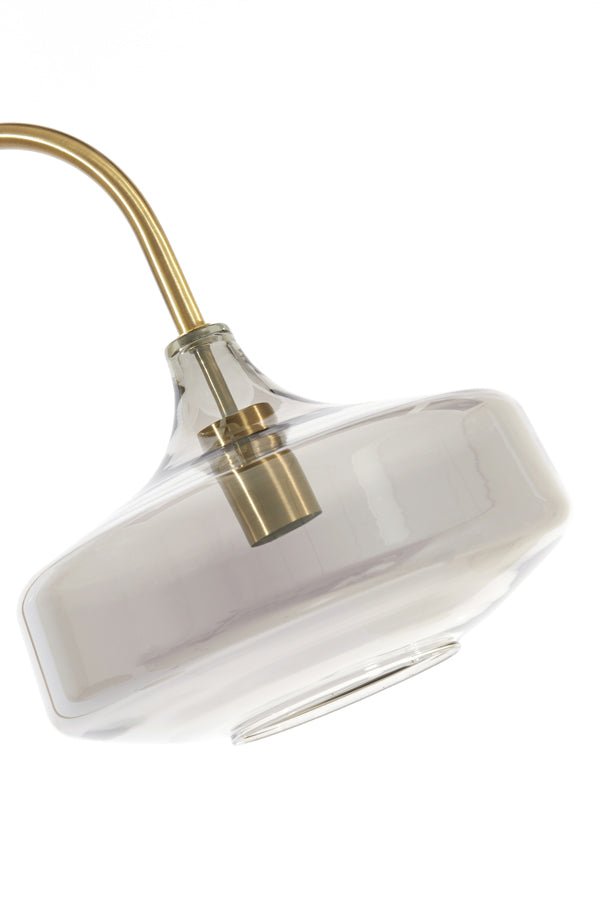 Solna Antique Bronze & Smoked Glass Floor Lamp - 1881112 - Uneeka