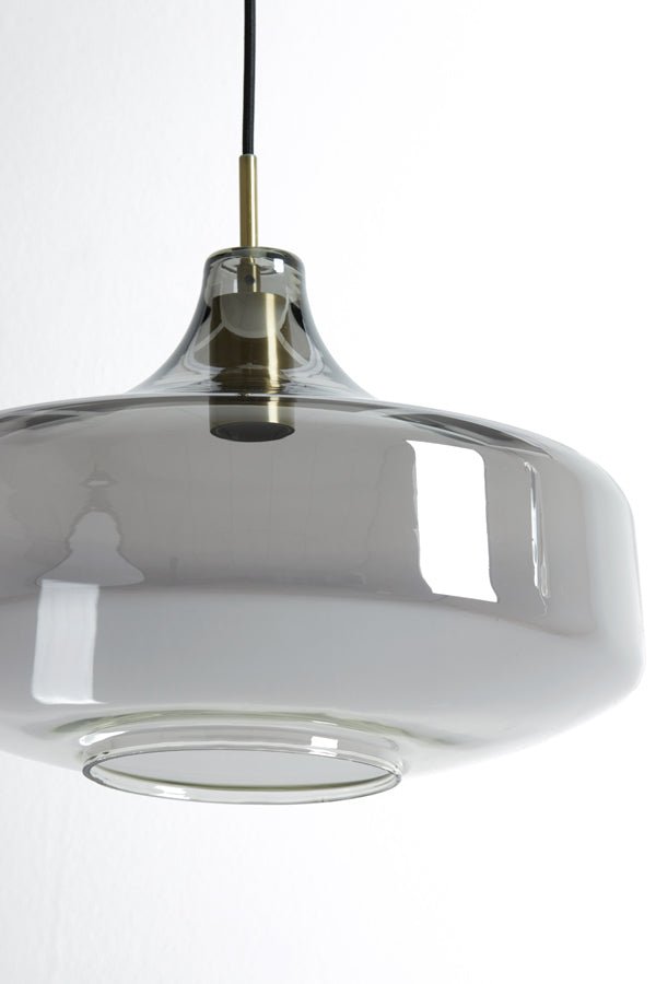 Solna Smoked Glass & Antique Bronze Hanging Light - 2969112 - Uneeka