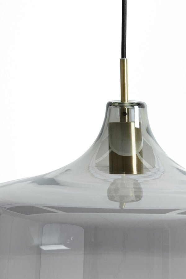 Solna Smoked Glass & Antique Bronze Hanging Light - 2969112 - Uneeka
