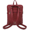 Square Faux Leather Backpack / Side Bag - 18807 - A - BROWN - Uneeka