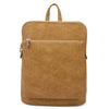 Square Faux Leather Backpack / Side Bag - 18807 - A - YELLOW - Uneeka