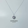 Sterling Silver Birth Flower Disc Necklace - BFN009 - Uneeka