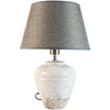 Stoneware Crackle Glaze Lamp with Grey Shade - YH21200 - Uneeka